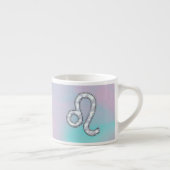 Tasse Expresso Symbole de Leo Zodiac sur Pastels Style Nacre Impr (Droite)
