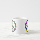 Tasse Expresso Symbole de paix de papillon (Devant)