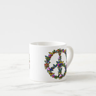 Tasse Expresso Symbole de paix de papillon