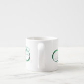 Tasse Expresso Symbole d'infini avec plume de paon (Dos)