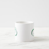 Tasse Expresso Symbole d'infini avec plume de paon (Devant)