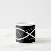 Tasse Expresso Symbole double infini - noir & blanc (Devant)