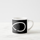 Tasse Expresso Symbole double infini - noir & blanc (Droite)