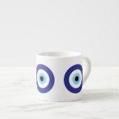 Tasse Expresso Symbole grec Evil Blue Mati (Devant droit)