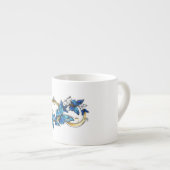 Tasse Expresso Symbole infini de papillons Morpho bleus (Devant droit)