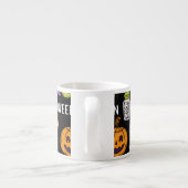 Tasse Expresso Symboles d'Halloween, thème vintage continu (Dos)