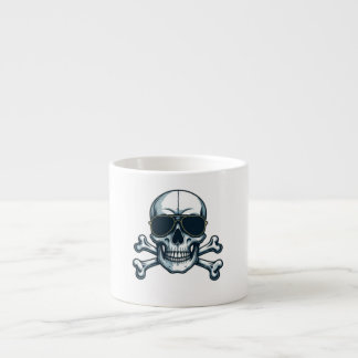 Tasse Expresso T-shirt crâne Rockstar - Gras et Badass"