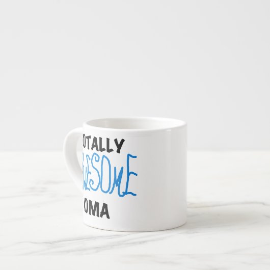 Tasse Expresso T-shirts et cadeaux Oma Blue totalement géniaux (Devant gauche)