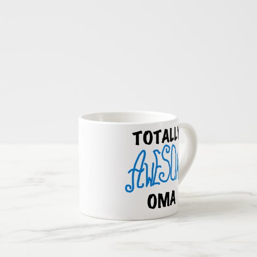 Tasse Expresso T-shirts et cadeaux Oma Blue totalement géniaux (Devant droit)