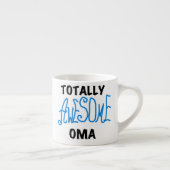 Tasse Expresso T-shirts et cadeaux Oma Blue totalement géniaux (Droite)