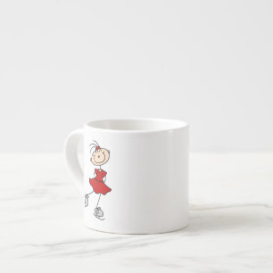 Tasse Expresso T-shirts et cadeaux pour patineuse rouge