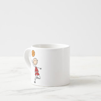 Tasse Expresso T-shirts et cadeaux rouges de joueur de basket de