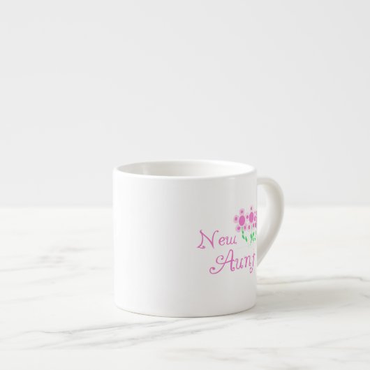Tasse Expresso T-shirts et cadeaux Tante Fleurs Roses (Devant droit)