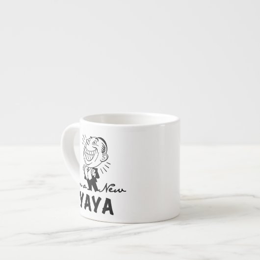 Tasse Expresso T-shirts et cadeaux Yaya Yaya souriants (Devant gauche)