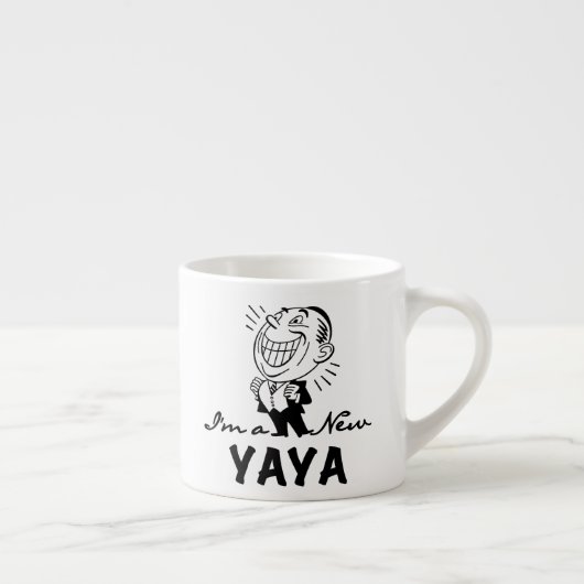 Tasse Expresso T-shirts et cadeaux Yaya Yaya souriants (Droite)