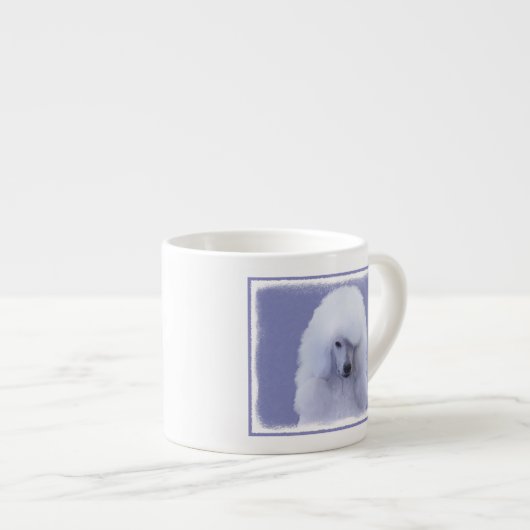 Tasse Expresso Tableau blanc standard de caniche - Art original d (Devant droit)