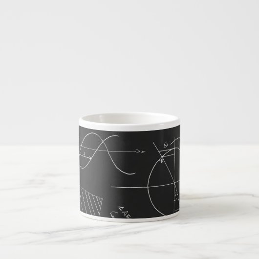 Tasse Expresso Tableau noir de maths (Devant)