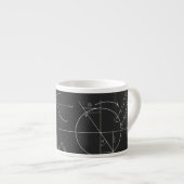 Tasse Expresso Tableau noir de maths (Devant droit)
