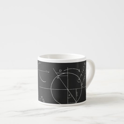 Tasse Expresso Tableau noir de maths (Devant droit)