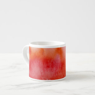 Tasse Expresso Tache rouge, peint à la main abstrait d'aquarelle