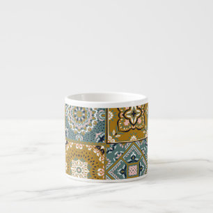 Tasse Expresso Talavera Indian : Patchwork, Ethnic Mosaic.