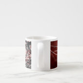 Tasse Expresso Tangles noir, blanc et rouge (Dos)