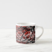 Tasse Expresso Tangles noir, blanc et rouge (Droite)