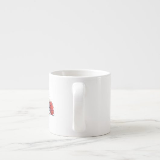 Tasse Expresso Tapis expresso gauche Père Noël en colère (Dos)