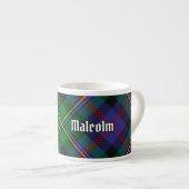 Tasse Expresso Tartan Clan Malcolm (Devant droit)