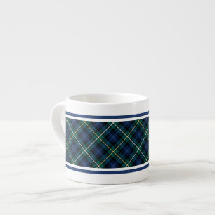 Tasse Expresso Tartan d'écossais de bleu marine de clan de