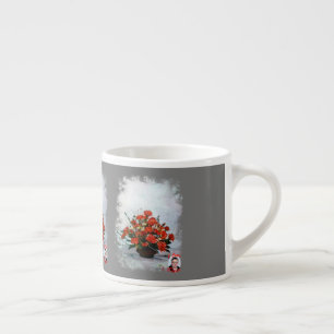 Tasse Expresso Taza de Espresso Bodegón de flores