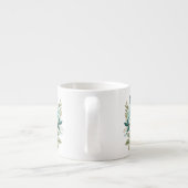 Tasse Expresso Teal Floral (Dos)