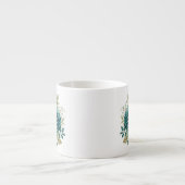 Tasse Expresso Teal Floral (Devant)