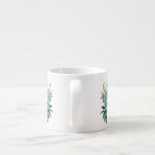 Tasse Expresso Teal Floral (Dos)