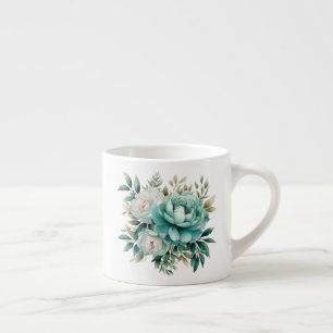 Tasse Expresso Teal Floral
