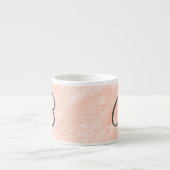 Tasse Expresso Tendance perruques beiges | Monogramme (Devant)