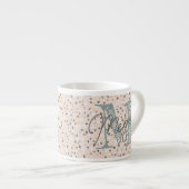 Tasse Expresso Terrazzo Monogramme Espresso Musique Personnalisée (Devant droit)