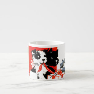 Tasse Expresso Terrier vintage et Noël de Scotty