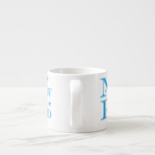 Tasse Expresso Texte Bleu Nouveau Cadeaux Papa (Dos)