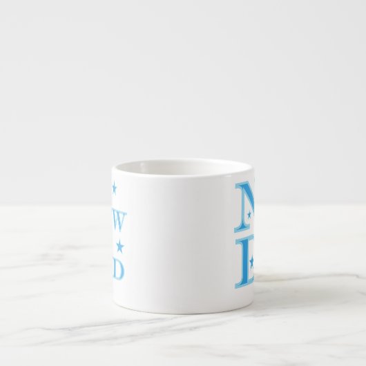 Tasse Expresso Texte Bleu Nouveau Cadeaux Papa (Devant)