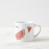 Tasse Expresso Texte de morceaux de pastèque (Droite)