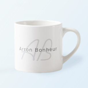 Tasse Expresso Texte modifiable pour entreprise, salutation ou no