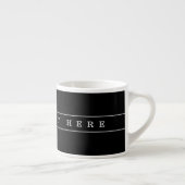 Tasse Expresso Texte Simple Et Bandes Minces (Droite)