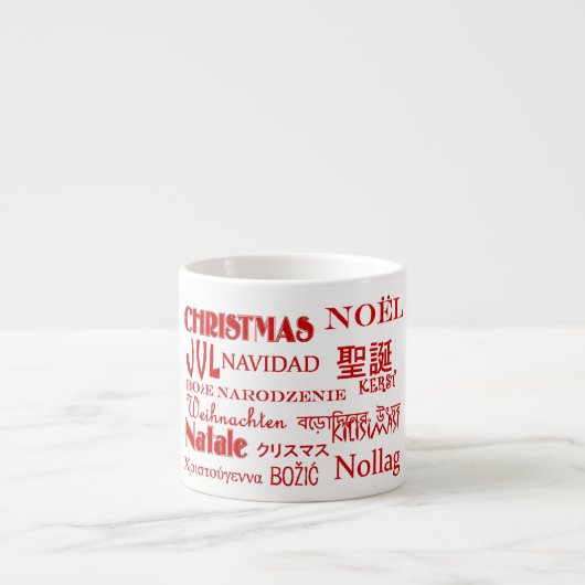 Tasse Expresso Textes de Noël (Devant)