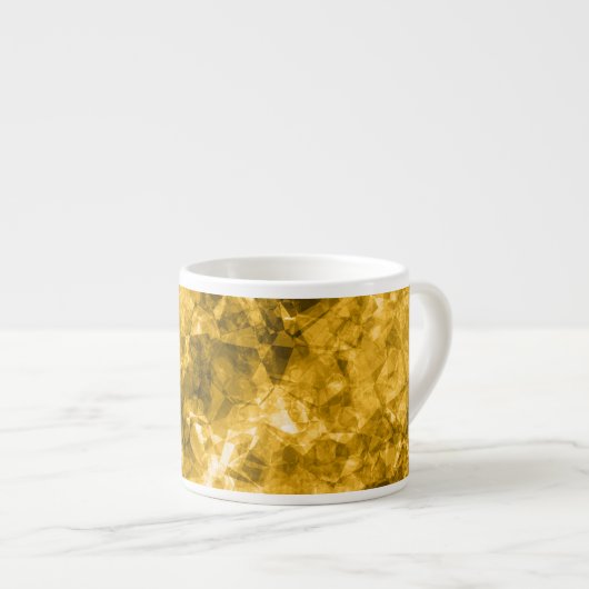 Tasse Expresso Texture crumplée jaune (Devant droit)