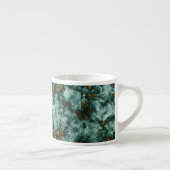Tasse Expresso Texture de marbre verte avec des veines (Droite)