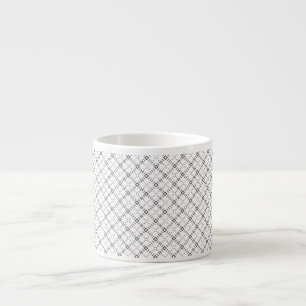 Tasse Expresso Texture Géométrique Monochrome Motif Diamant Sans