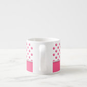 Tasse Expresso Texture rose de pois abstrait. Texte (Dos)