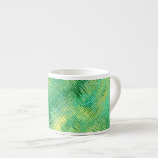 Tasse Expresso Texture verre vert émeraude (Devant droit)