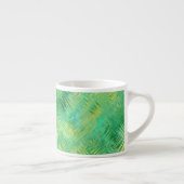 Tasse Expresso Texture verre vert émeraude (Droite)